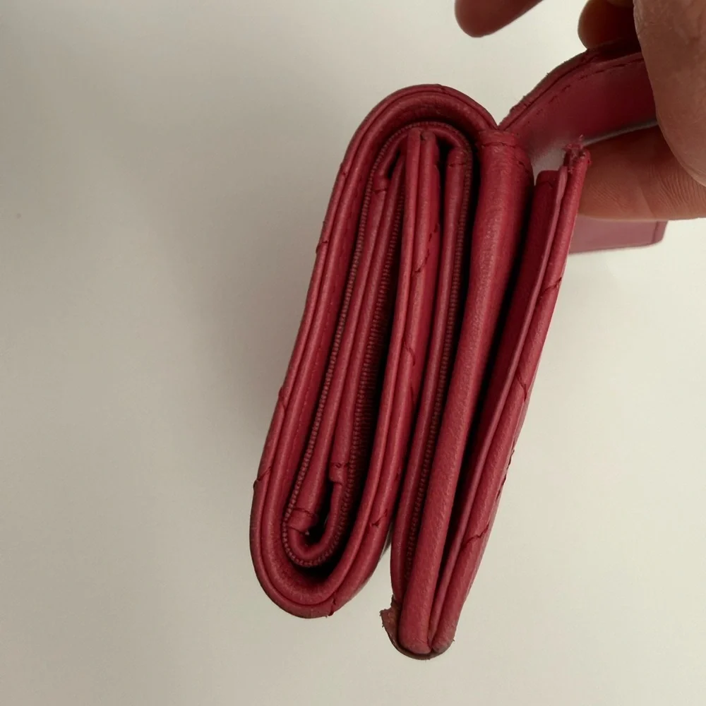 CHANEL Matelasse Classic Small Flap Wallet Tri-fold Pink - Picture 6 of 15